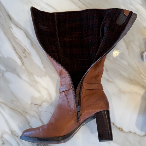 Born Tan Leather Heeled Boots - Picture 4 of 12